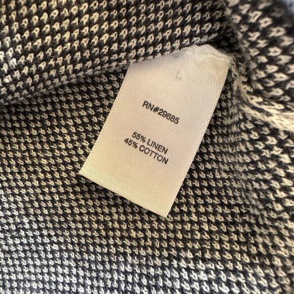 Pendleton Linen Navy Blue Aztec Style Print One Button Cardigan Size S - Picture 5 of 8